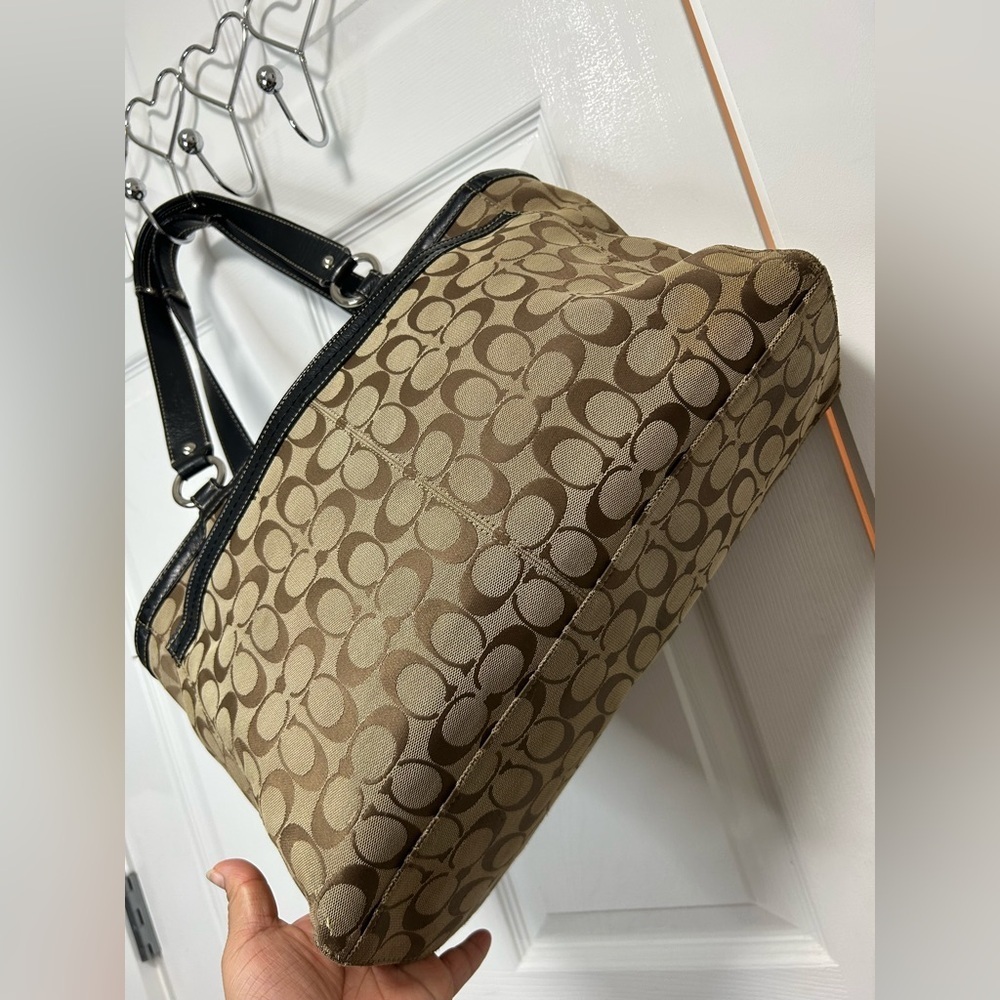 Coach Y2K  Brown and Black Signature Tote - Picture 8 of 13